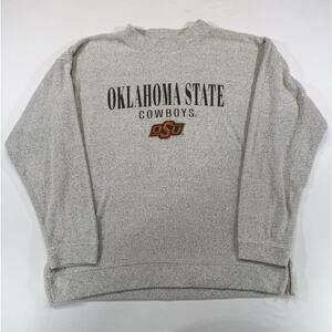 Oklahoma State Cowboys Crewneck Sweatshirt Gritty Knit Heather Gray Women’s XL